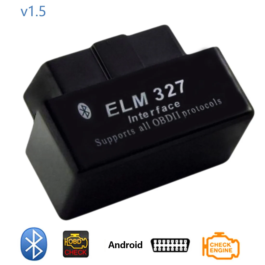 

Dewtreetali OBD2 Diagnostic Tool with PIC18F25K80 MINI ELM327 V1.5 Chip Bluetooth ELM327 OBD2 Scanner Fault Code Reader Black