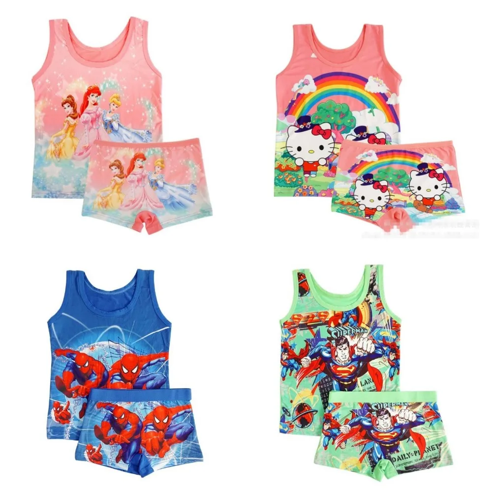 

summer Children girls boy beach set Casual girl boy Milk Silk princess vest + short Pants 5color randomly TZ07