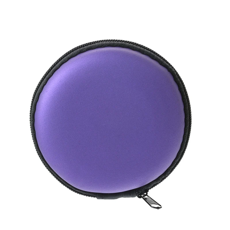 LASPERAL Сумка Для Хранения Чехол для наушников головные наушники из ЭВА Чехол Контейнер для кабеля сумка для наушников коробка мешочек с держателем(без наушников - Цвет: purple 8.3x3.5cm