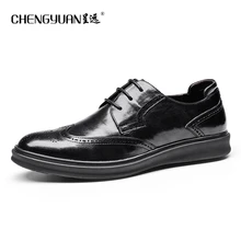 Men genuine leather shoes mens business black men party wedding dress shoe lace up Leather Shoes C9600