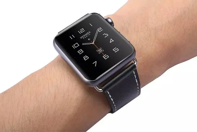 Новейший цветной кожаный ремешок для часов iWatch5 4 3 2 1, ремешок для часов Apple Watch 42 мм, 38 мм, 40 мм, 44 мм, ремешок для браслета