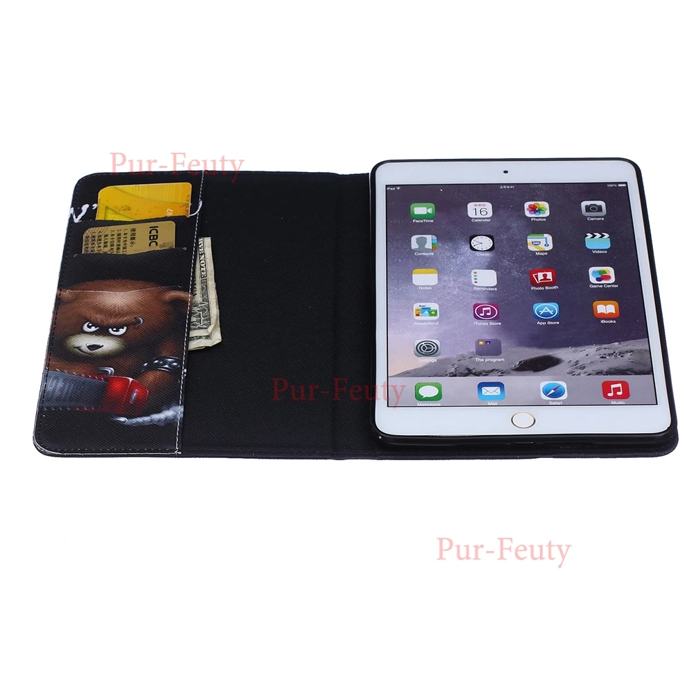 Чехол для IPad Mini 1 2 3 чехол из искусственной кожи+ Мягкий силиконовый чехол для Apple Ipad Mini 1 2 3 чехол Модный чехол с рисунком