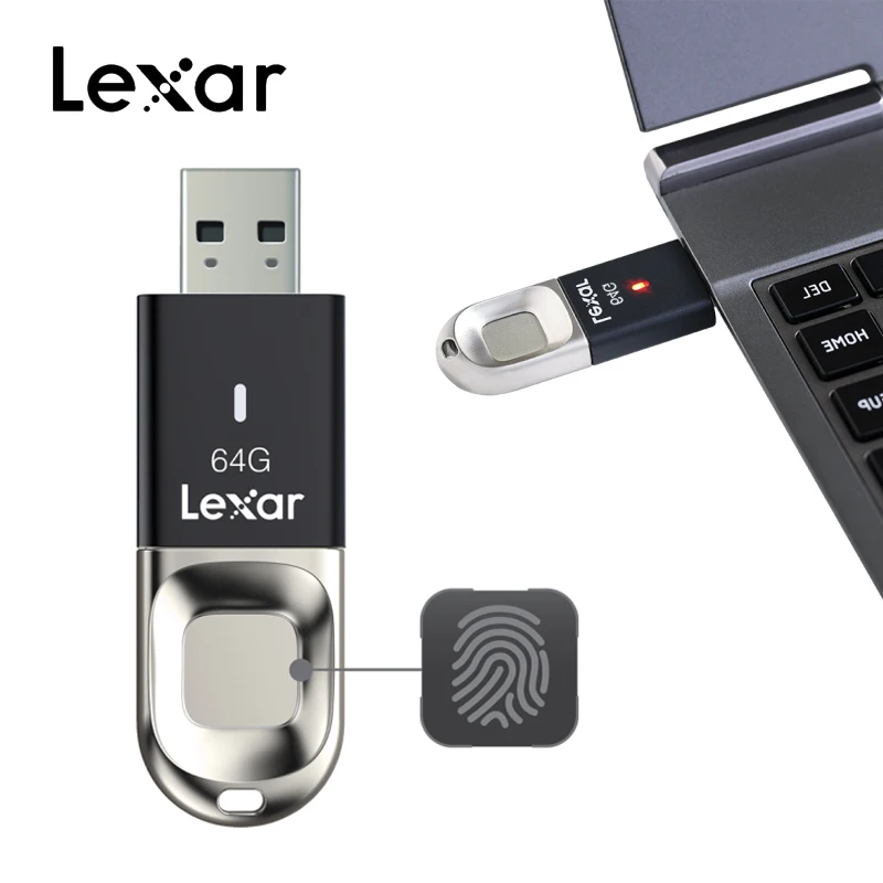 Lexar USB 3,0 карта памяти Распознавание отпечатков пальцев usb флэш-накопитель F35 32 Гб 64 Гб 128 ГБ флеш-накопитель USB флешка