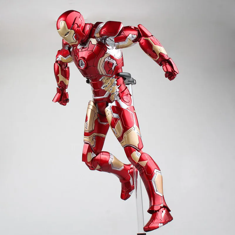 Marvel Comics Play Arts Kai Marvel 25 см Железный человек Сменное лицо супер герой Железный человек ПВХ Фигурки игрушки Аниме Фигурки игрушки подарки