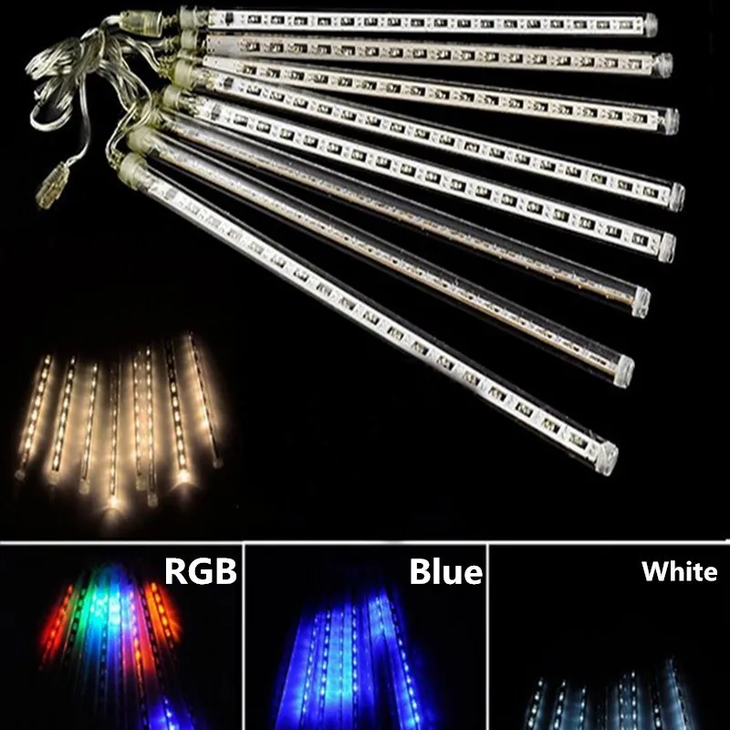 Многоцветный 30 см метеоритный дождь трубы AC100-240V светодиодный Рождественский светильник s Свадебная вечеринка сад Рождественский светильник