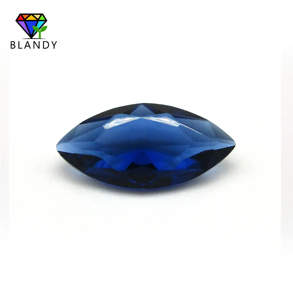 

Wholesale Price 1.5x3~8x16mm Marquise Shape Blue Color Glass Gems Stone Loose Synthetic Glass Beads For Jewelry