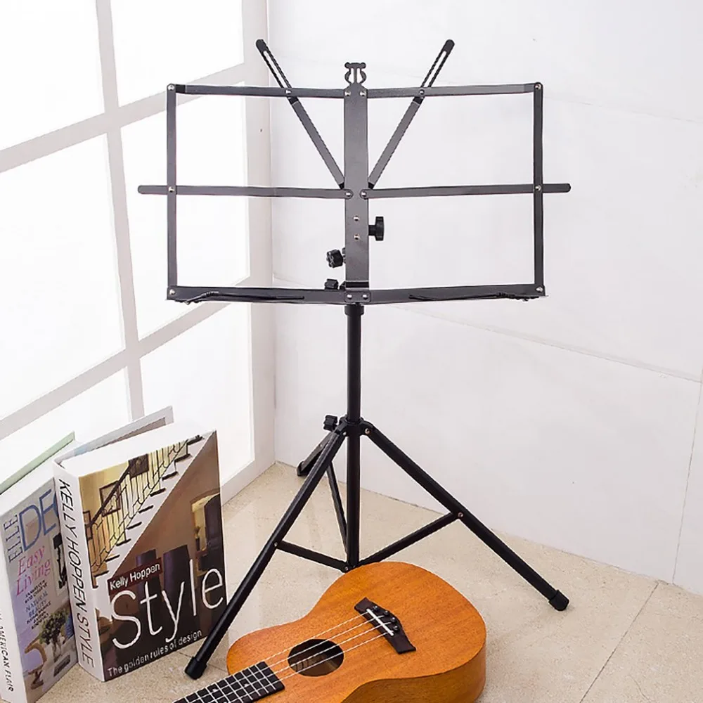 

Professional Foldable Small Music Stand Tripod Stand Holder Musical Instrument For Sitting Or Standing Positions Lightweight