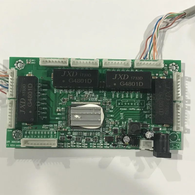 OEM PBC 8 портовый гигабитный коммутатор Ethernet портов с контактным ходовым разъемом