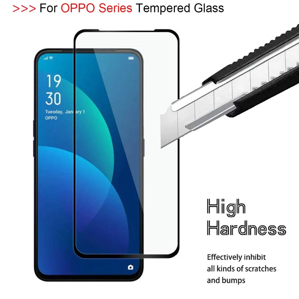 9D Full Cover Tempered Glass Protective Film For OPPO Reno R19 C1 AX5 AX7 Screen Protector For OPPO Realme U1 2 PRO Glass 9D Full Cover Tempered Glass Protective Film For OPPO Reno R19 C1 AX5 AX7 Screen Protector For OPPO Realme U1 2 PRO Glass