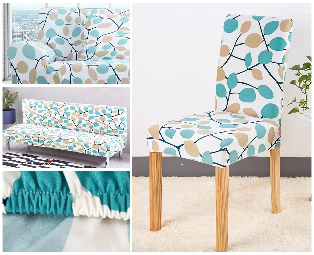 Kitchen Chair Covers Stretch Furniture Covers Towel Chair house de chaise Stool Chair slipcover chair cover Spandex 1246 pcs (6)