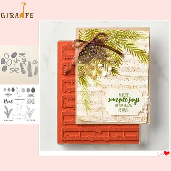 

Metal cutting dies and stamps Pine cones and Pine leaves For Scrapbooking Embossing Decorative Crafts DIY Paper Cards New 2019