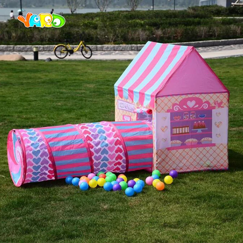 Cour jouer tentes Tunnel enfants jouets pour enfants balle fosse bébé pliant jouer en plein air Tunnel ramper activité playhouse enfant tapis océan