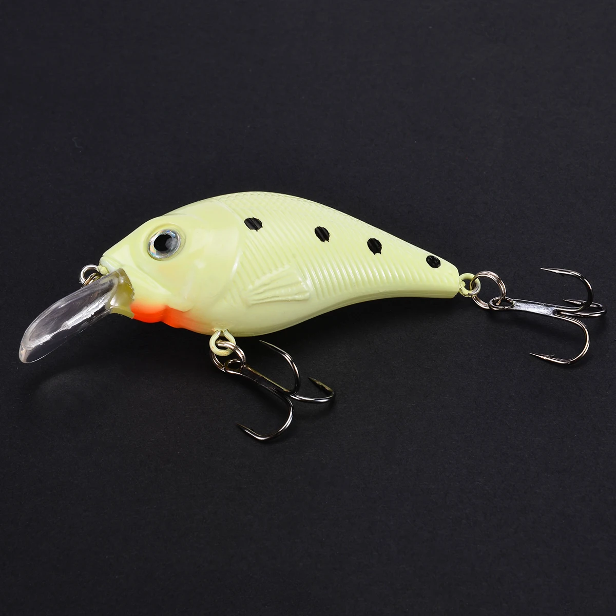 1Pcs 3D Luminous Fishing Lure Minnow Night Fishing Lure Bass Crankbait Crank Bait Hooks Wobbler Fish Tackle