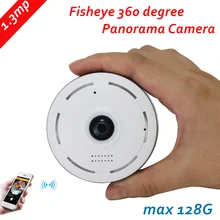 960P IP Camera Fisheye Panorama 1.3MP Lens IR Night Vision HD Security CCTV Camera 360 Degree View P2P max 128G 2way voice