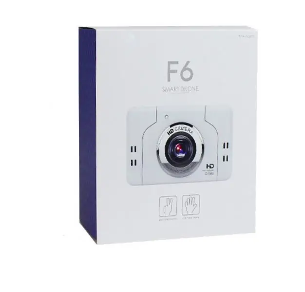 Коричневый Дроны с камерой HD 2-megapixel F6 Дрон Летающая камера складной Дрон Карманный беспилотный Радиоуправляемый летательный аппарат 2,4G игрушечный Квадрокоптер для детей - Цвет: Коричневый