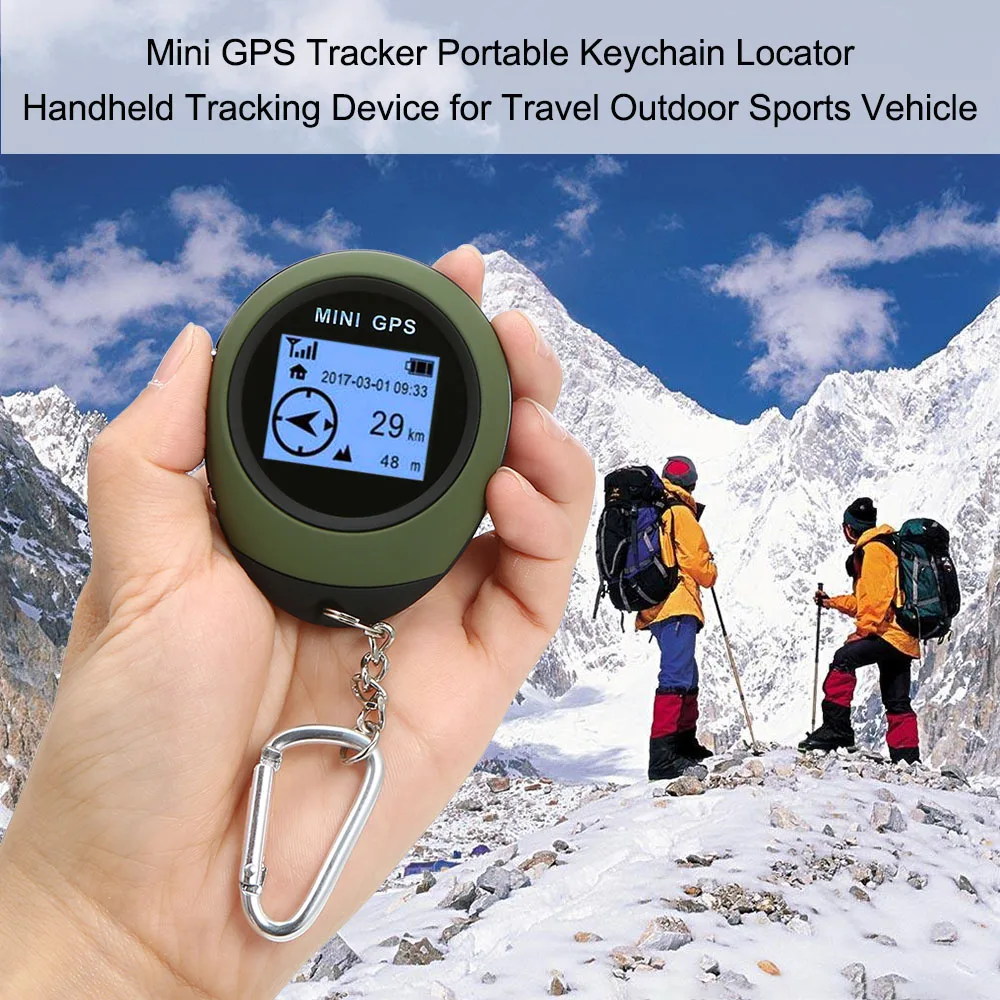 

Mini GPS Tracker Portable Keychain Locator Handheld Tracking Device for Travel Outdoor Sports Vehicle