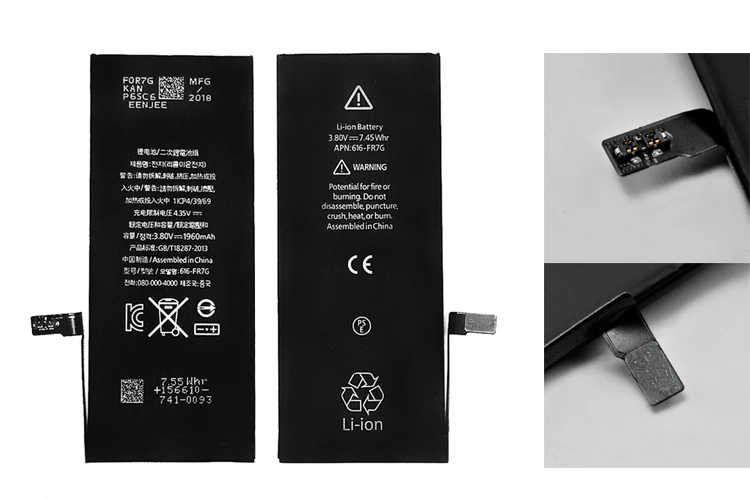 FGHGF 10 шт., сотовый телефон батарея для Iphone 7 7G 3,8 V 1960mah AAA Качество Замена батареи OEM