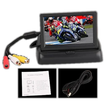 

4.3" Folding Foldable LCD Monitor Rear View Backup Camera For Cars