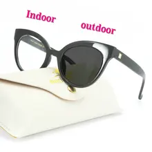 MINCL модные огромная оправа солнцезащитные фотохромные, женские очки для чтения, без оправы, мужская сумка в стиле ретро обесцвечивание очки для чтения с коробкой uv400 NX