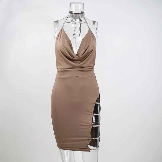 Sequin Halter Dress