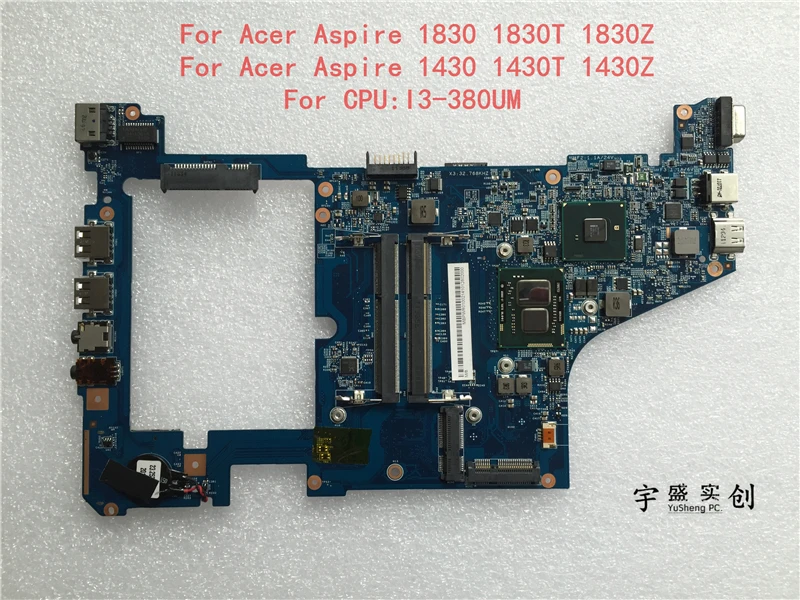 Acer Aspire 1830 Motherboard 1830T 1830Z 1830TZ MB.PTT01.001 i5 CPU