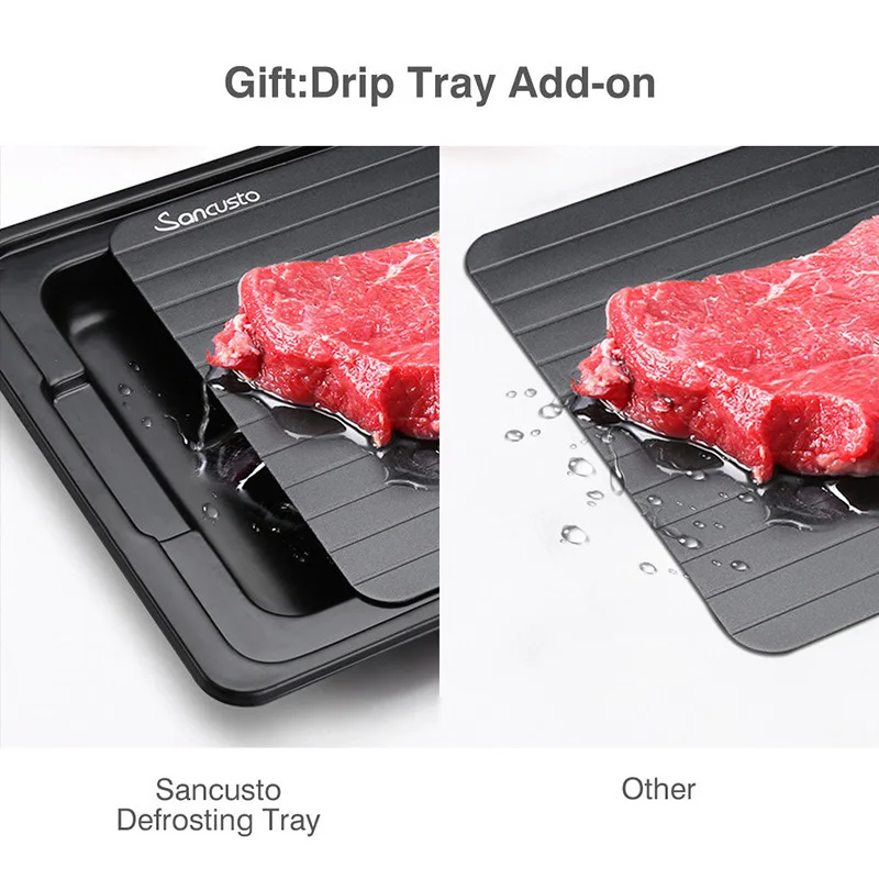 Newly Fast Defrosting Tray with Cleaner Frozen Meat Defrost Food Thawing Plate Board Kitchen Tool