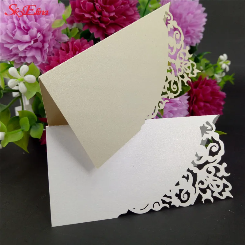100Pcslot Laser Cut Wedding Party Table Name Place Cards Wedding Reception, Wedding cards, Dinner Banquet Table Seating Cards 5Z (36)