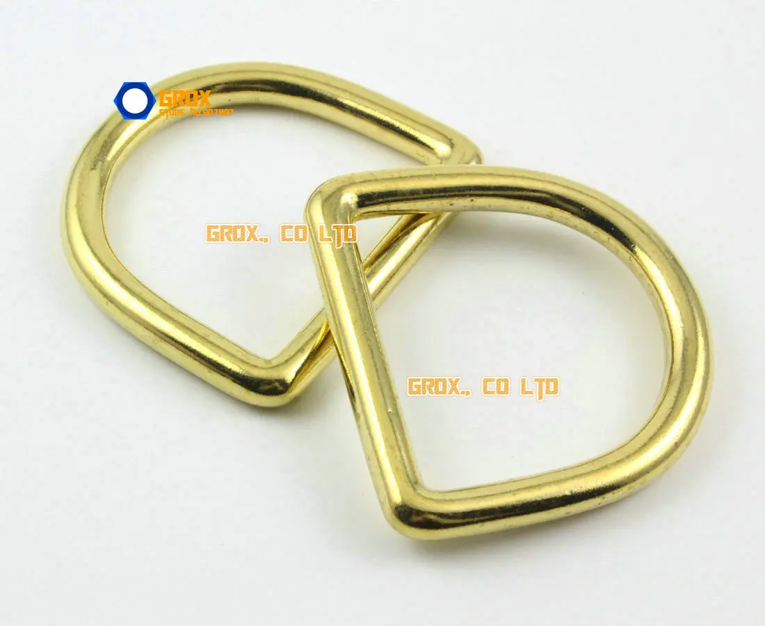 3 Pieces 45mm Solid Brass D Ring For Purse Bag Handbag Strap Dee Ring