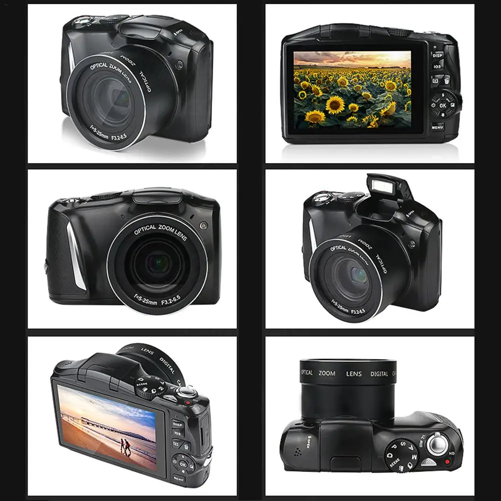24 megapíxeles telefoto HD hogar fotografía SLR cámara Digital CMOS Sensor 20x Zoom JPEG/AVI 3,5 \
