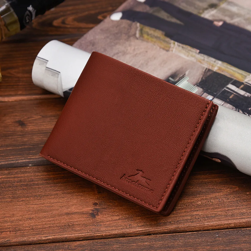 

Men Solid Color Vintage Open Lichee Pattern Multi Card Position Wallet Men Wallet Card Wallet Small Wallet #O