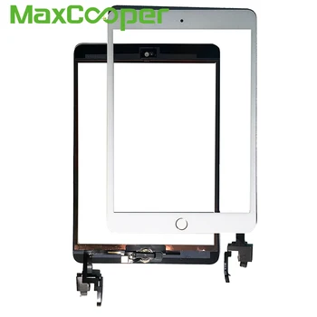 

10PCS/Lot Top Quality 7.9"For iPad Mini 3 mini3 Touch Screen Digitizer Front Glass Panel Sensor With Home Button Home Flex Cable