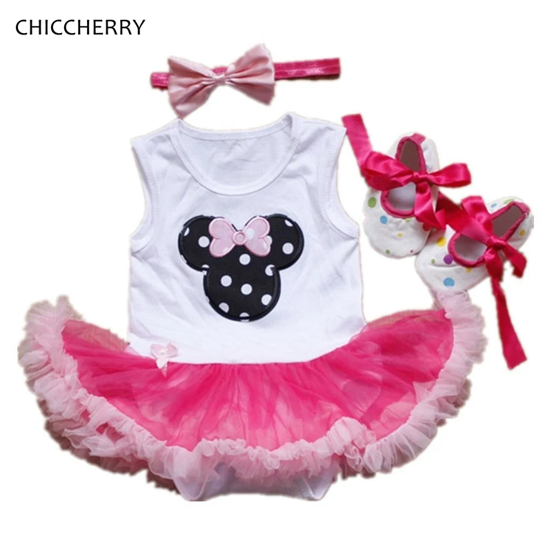 minnie baby dress sleeveless newborn tutu headband shoes sets toddler lace romper dresses minnie baby dress sleeveless newborn tutu headband shoes sets toddler lace romper dresses