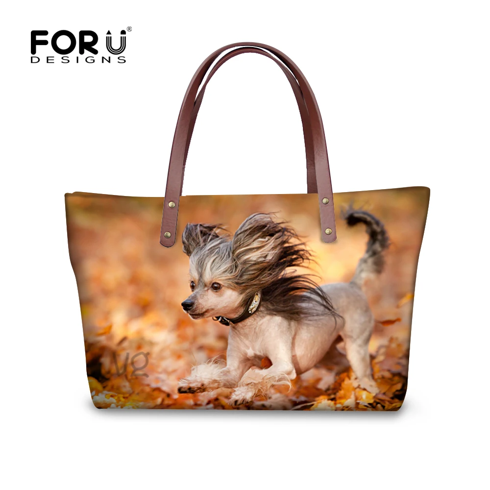 

FORUDESIGNS Women Handbag Fashion Shoulder Cross-body Bags For Ladies 3D Afghan Hound Dog Women Messenger Bags Bolsas Sac A Main