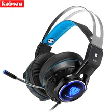 SL-320 3.5 мм проводной Профессиональный Игры наушники гарнитуры наушники с микрофоном светодиодные для PS4 PC USB Gamer повязка на голову