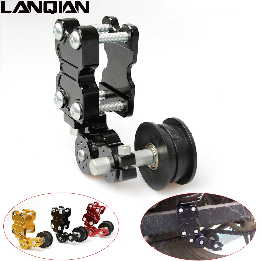 Universal Motorcycle Aluminum Rubber Chain Tensioner Motorbike ATV