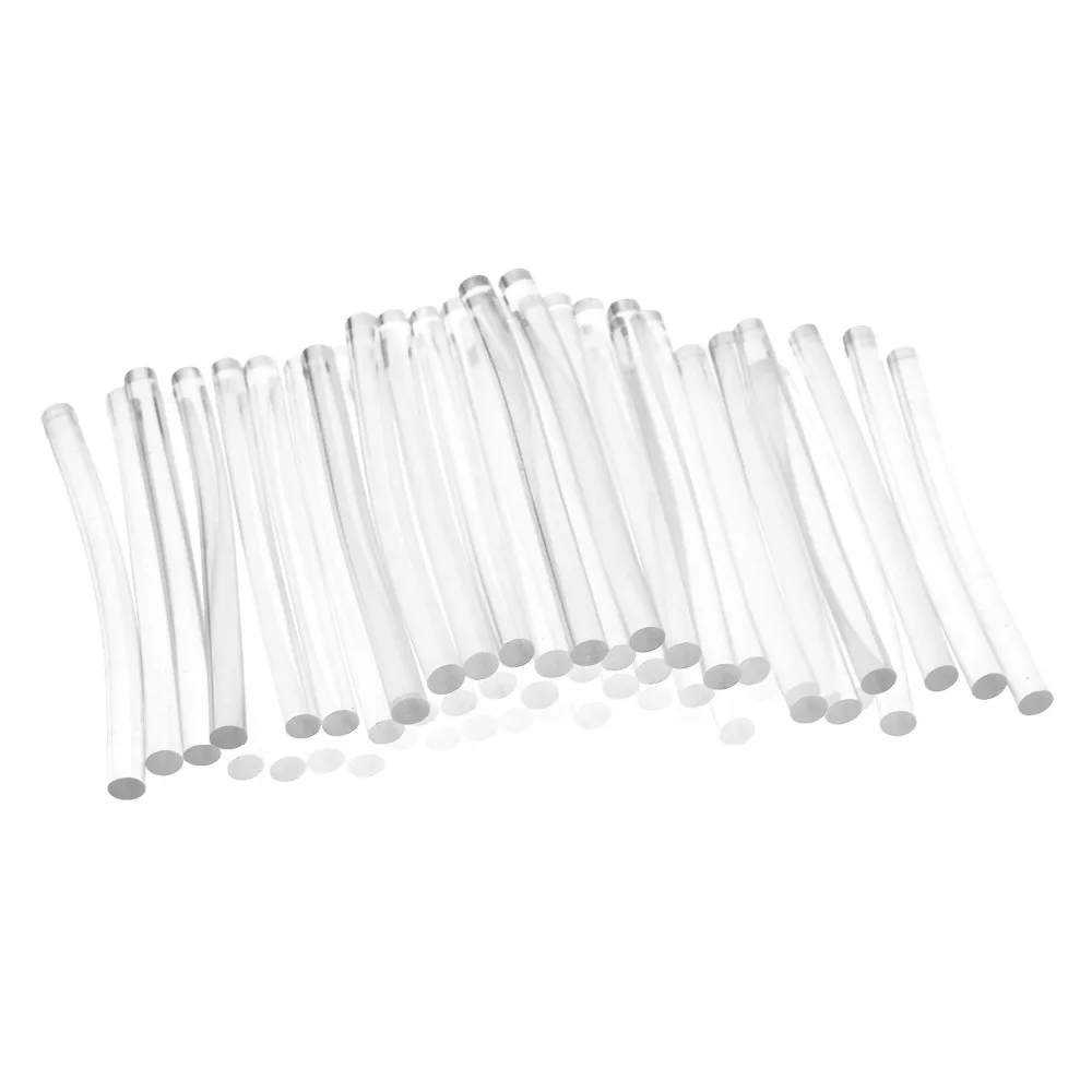 

50 PCS Transparent Hot Melt Glue Sticks, Small Size in 100 mm x 7 mm (Appox. 3.9 inches x 0.27 inches)