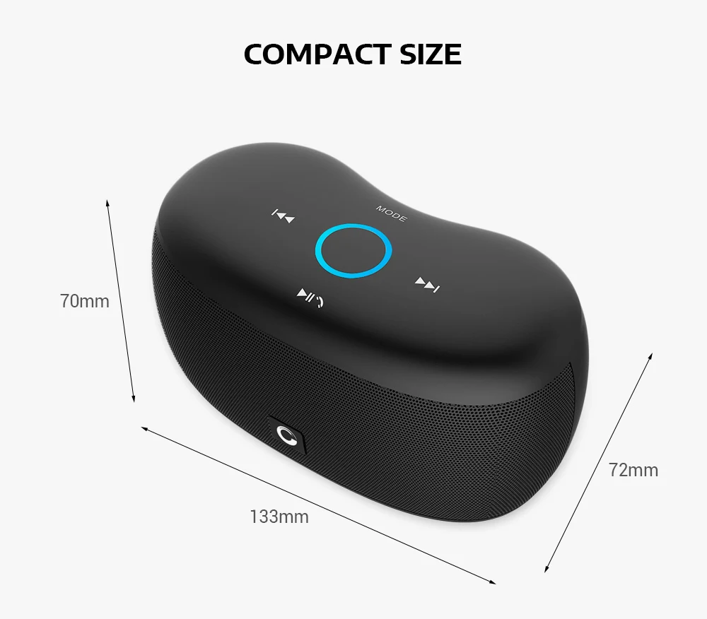 DOSS с сенсорным управлением динамик Bluetooth портативный беспроводной динамик стерео с басами и встроенным микрофоном Hands free для телефона ноутбука