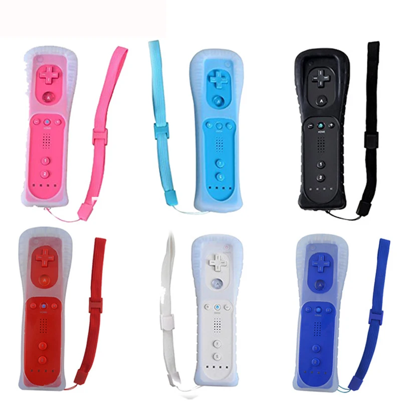 

New For Nintendo Wii Remote Controller Without Motion Plus Remote Controle Gamepad With Silicone Case For Nintend Wii Gaming