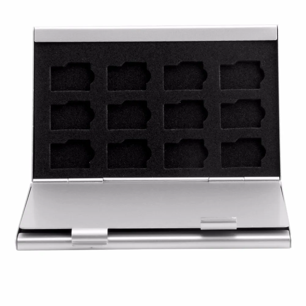 Серебряный Алюминий карты памяти чехол для хранения Box держатель для 24 TF Micro SD карты-L059 Новый горячий
