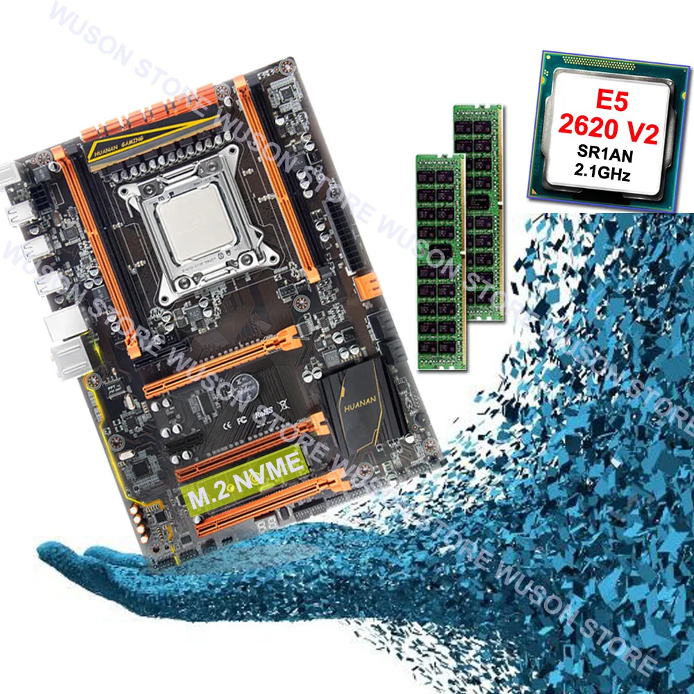 HUANAN ZHI deluxe X79 motherboard CPU RAM set computer