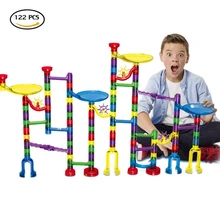 Мраморная игрушка для бега, Мраморная гоночная горка, набор, Мраморная железная дорога, игрушки, строительные блоки, набор игрушек, подарок для детей, малышей