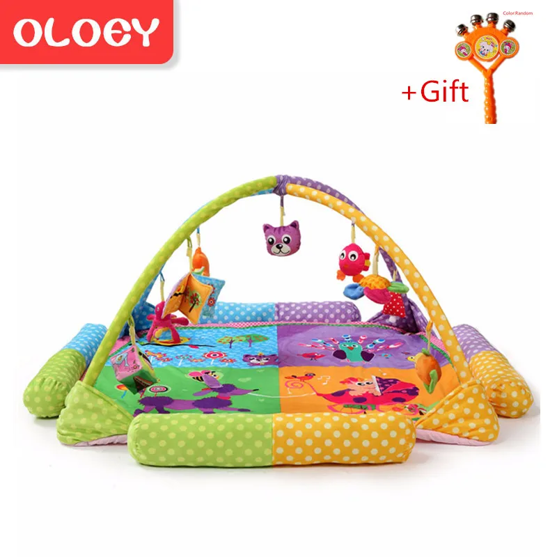 

Oloey Soft Baby Play Mat Music Peacock Animal Educational Toys Kids Carpet Children Playmat Newborn Gym Mat With Frame#Mat009