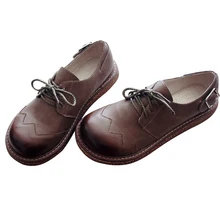 Весенние тонкие туфли с круглым носком; Wenyi Sen; ретро-кукла; женская обувь на низком каблуке в Корейском стиле