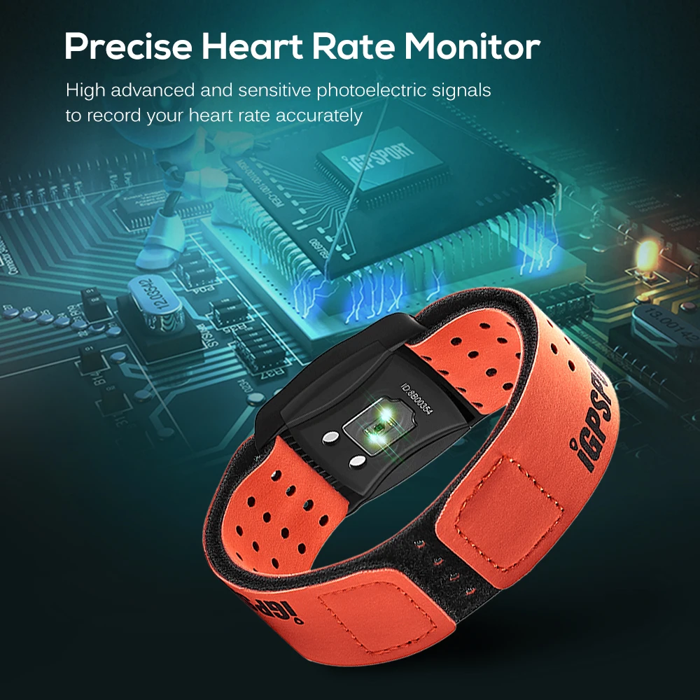 

Monitor Cycling Sports Tracker Heart Rate BandSports Heart Rate Sensor Sensitive Arm Strap Rechargeable Lightweight Heart Rater