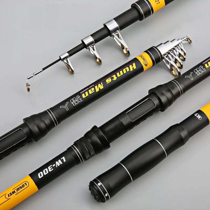 DROP SHIP Carbon Telescopic Fishing Rods Spinning Apache Navigators 2.1M-3.6M GW Fishing Pole Spinning Rod Sea Fishing Tackle