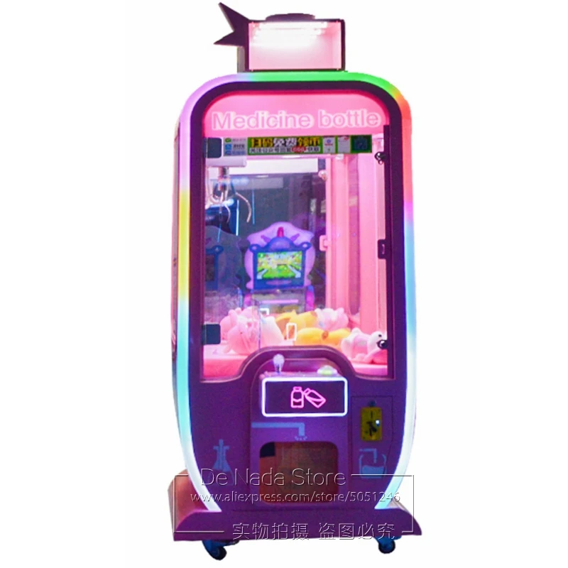 

Medicine Bottle Arcade Game Machine Coin Operated Catch Prize Toys Cranes Claw Machine For Amusement Park