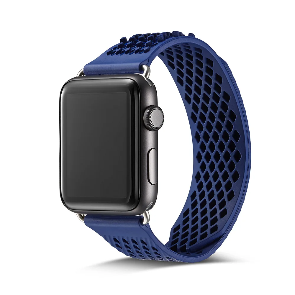 Спортивный силиконовый ремешок для Apple Watch band 4 5 44 мм 40 мм correa aplle watch 42 мм 38 мм iwatch band series 5 4 3 2 1 браслет ремень