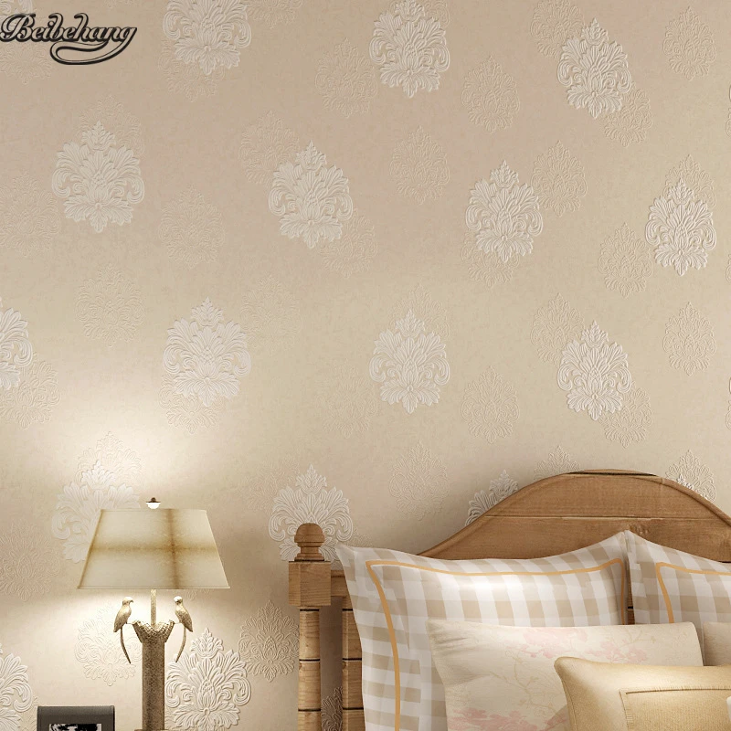 

beibehang Simple European non-woven 4D wallpaper living room bedroom TV background wall covered with wallpaper