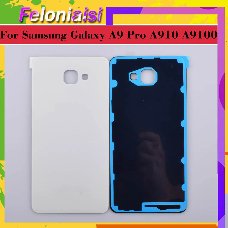 Для samsung Galaxy A9 Pro A910 A910F A9100 A9 Корпус Крышка батарейного отсека задняя крышка корпуса корпус Стекло