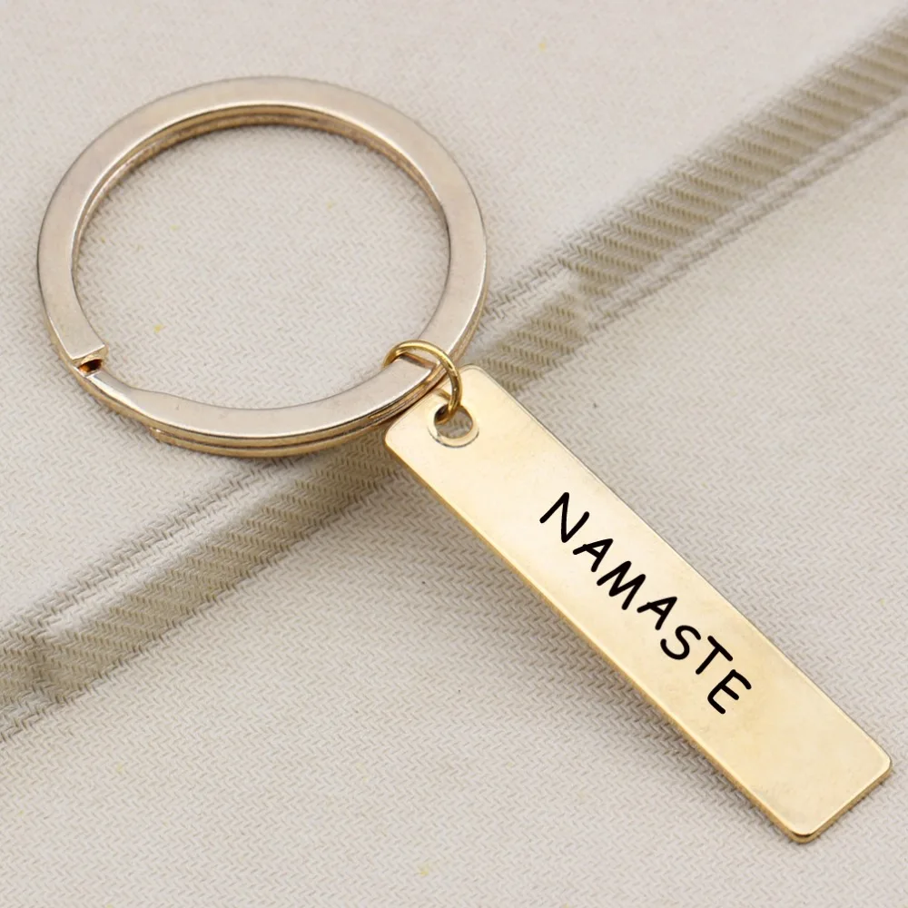 Новый брелок с гравировкой &quotNAMASTE&quot означает &quotHello&quot кулон